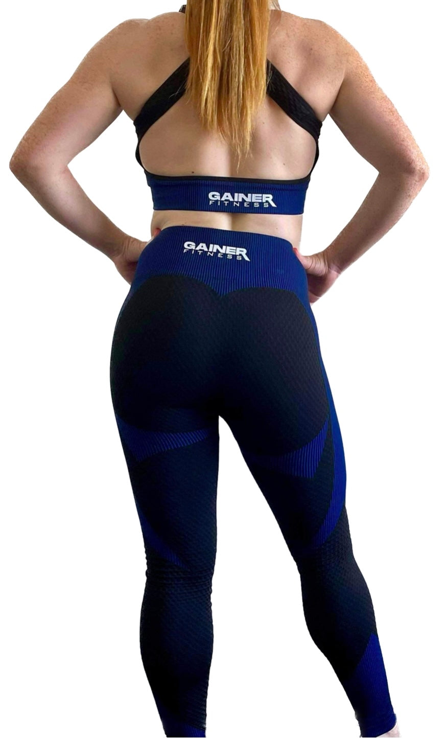 GainerFit Black/Blue Leggings