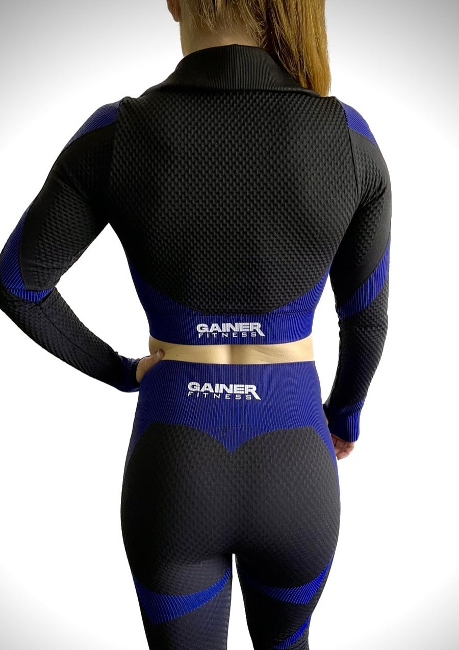 GainerFit Black/Blue Long Sleeve